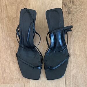 Zara Black Strappy Heels